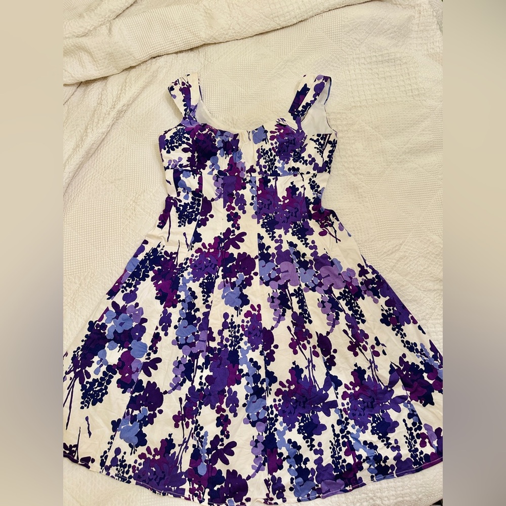 Purple and White Spaghetti Strap Sundress for Cocktail Events